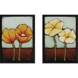   Twin Series Flower Twin Hand Painted on Canvas Art Set: Toys & Games