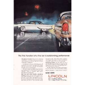  1955 Ad Lincoln Capri Passing Glance Original Antique Car 