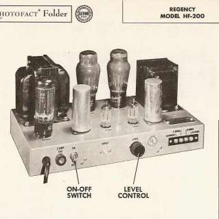   HF 200 Audio Amplifier Sams Photofact Repair Manual Schematic  