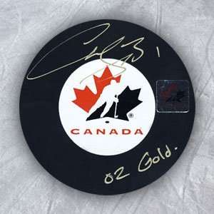   JOSEPH Team Canada SIGNED Puck w 02 Gold Script: Sports Collectibles