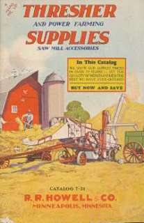 1931 Howell Thresher Sawmill Supplies Catalog on CD  