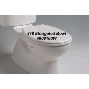  CAROMA 270 Elongated Front Toilet Bowl, WHITE   609100W 