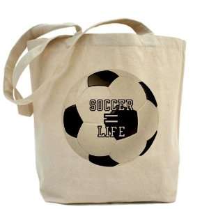  Tote Bag Soccer Equals Life 
