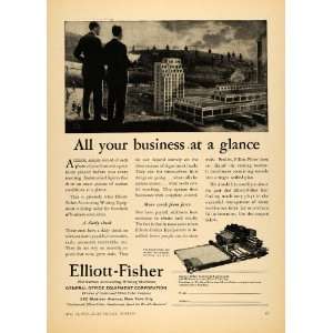  1930 Ad General Office Equipment Elliot Fisher Machine 