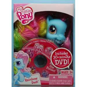  My Little Pony Rainbow Dash w/BONUS 30 Min DVD: Toys 
