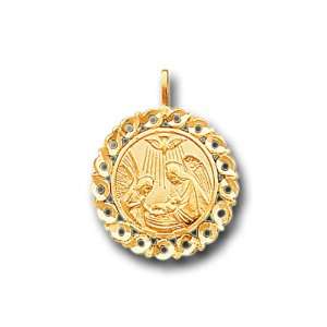   14K Solid Yellow Gold Baptism Bautizo Charm Pendant: IceNGold: Jewelry