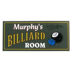  Personalized Wood Sign   Billiard Room 8 Ball
