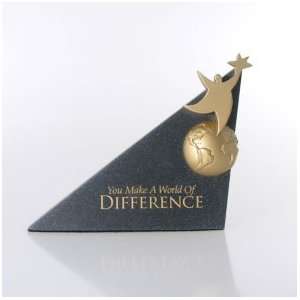  Sculptured Desk Awards   You Make a World of Difference 
