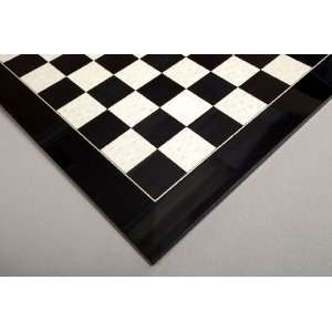   : House of Staunton Black Gloss Chess Board   2.25 inch: Toys & Games