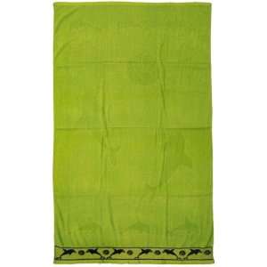   Of 2 Jacquard Oversized Beach Towel, Dolphins (Green): Home & Kitchen