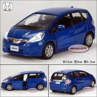 New Honda Fit 1:32 Alloy Diecast Model Car Toy With Sound & Light Blue 