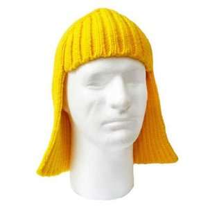  Yellow Knit Wig Beard Head Toys & Games