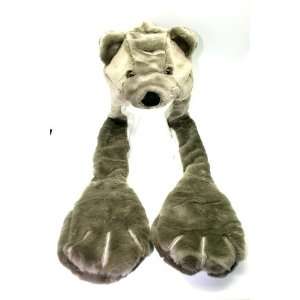  Grey Bear Plush Animal Hat with Mittens: Everything Else