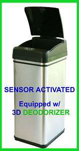 iTouchless Deodorizer Touchless Automatic Trash Can NEW  
