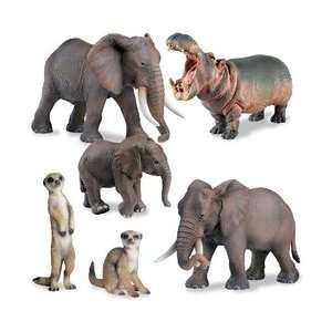  African Animals   Elephants, Meerkats and Hippo: Toys 