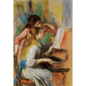   Paintings: Girls at the Piano Oil Painting Canvas Art: Home & Kitchen