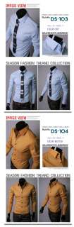 Mens Shirts Casual Slim Fit Long Sleeve Solid B07 50  