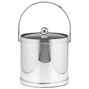   Ice Bucket with Bale Handle, Bands and Metal Cover
