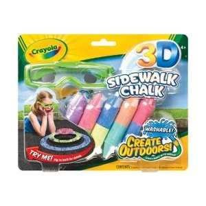  Crayola 3d Sidewalk Chalk 5/Pkg Includes 3d Glasses 51 