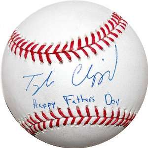  Tyler Clippard Autographed Baseball with Happy Fathers 