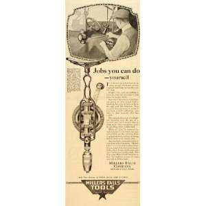  1917 Ad Millers Falls Breast Drill Toolmaker Mechanic 