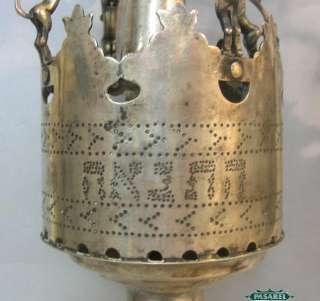   Antique Pair Of Polish Silver Torah Finials Poland Ca 1850 Judaica