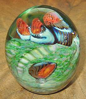 Sutherland Small Egg Undersea Reef Glass Paperweight  