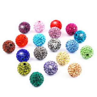   Disco Rhinestone Crystal Ball Beads Hip Hop Charms Choose Color  