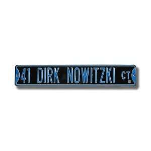    Dallas Mavericks Dirk Nowitski Court Street Sign