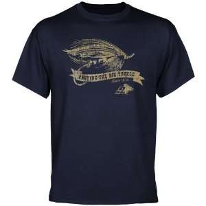  Akron Zips Tackle T Shirt   Navy Blue