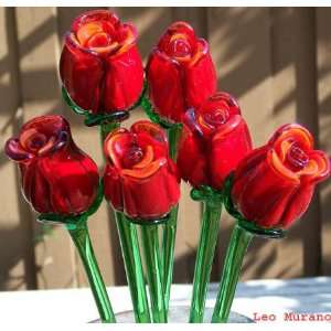  murano art glass red rose: Home & Kitchen