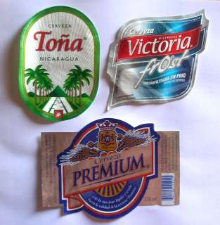 Beer Labels   Toña Victoria & Premium from Nicaragua  