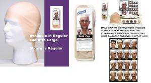 Latex Bald Cap, Glatzan Plastic Bald Cap or Bald Cap Kit with 