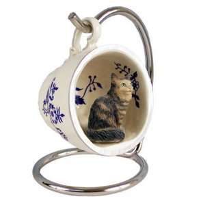  Maine Coon Cat (Brown) Teacup Ornament: Everything Else