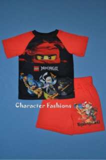 Lego NINJAGO Pajamas pjs Size 4 5 6 7 8 10 12 Shirt Shorts COLE ZANE 