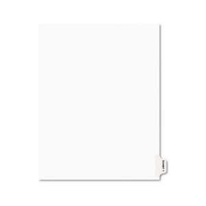   Side Tab Dividers, Exhibit T, Letter, White, 25/Pack