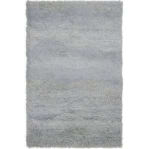  2 x 3 Berme Silvered Gray Wool Shag Area Throw Rug