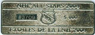 2004 NHL Royal Mint Canada Post Stamp & Medallion Set  