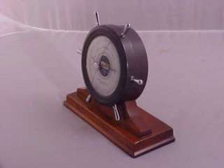 VINTAGE AIRGUIDE DESKTOP BAROMETER SHIPS WHEEL MARITIME  