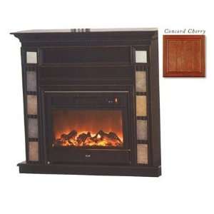   in. Corner Fireplace Mantel with Tile   Concord Cherry