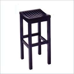 Home Styles Furniture Contour 29 High Black Solid Hardwood Bar stool 