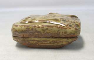    Japanese KYOTO pottery ware incense case KOGO of tiger face  