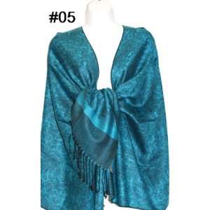   Silk Wool Pashmina Scarf Shawl Wrap Cape 018 #5 
