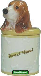 Basset Hound Collectible Dog Cookie Jar Container Model  
