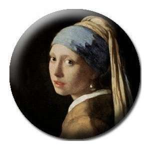   Johannes Vermeer Pinback Button 1.25 Pin / Badge Art: Everything Else