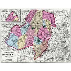  MORRIS COUNTY NEW JERSEY (NJ/NEWARK) MAP 1872