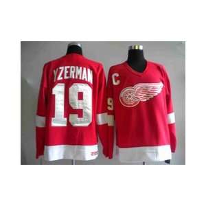   #19 NHL Detroit Red Wings Red Hockey Jersey Sz56: Sports & Outdoors