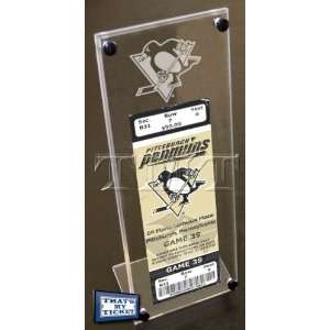  Pittsburgh Penguins Engraved Ticket Stand Sports 