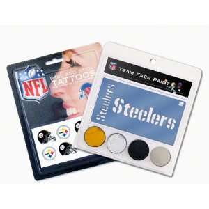  Pittsburgh Steelers Face Paint and Tattoo Pack Sports 