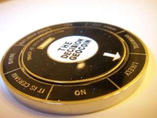 SPINNING The Decision Maker Geocoin Trackable  